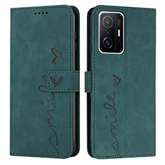 Leather Case Stands Flip Cover Holder Y03X for Xiaomi Mi 11T 5G Green