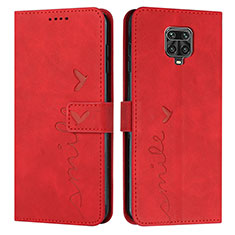 Leather Case Stands Flip Cover Holder Y03X for Xiaomi Poco M2 Pro Red