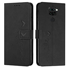 Leather Case Stands Flip Cover Holder Y03X for Xiaomi Redmi 10X 4G Black