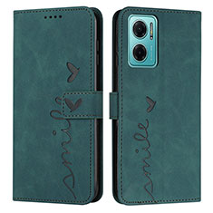 Leather Case Stands Flip Cover Holder Y03X for Xiaomi Redmi Note 11E 5G Green