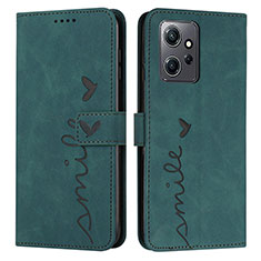 Leather Case Stands Flip Cover Holder Y03X for Xiaomi Redmi Note 12 4G Green