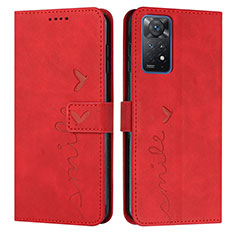 Leather Case Stands Flip Cover Holder Y03X for Xiaomi Redmi Note 12 Pro 4G Red