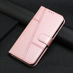 Leather Case Stands Flip Cover Holder Y04X for Google Pixel 6 Pro 5G Rose Gold