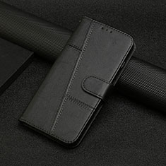 Leather Case Stands Flip Cover Holder Y04X for Motorola Moto Edge 30 Neo 5G Black