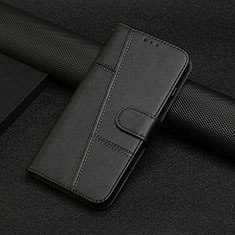 Leather Case Stands Flip Cover Holder Y04X for Motorola Moto G73 5G Black