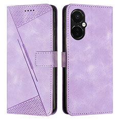 Leather Case Stands Flip Cover Holder Y04X for OnePlus Nord N30 5G Purple