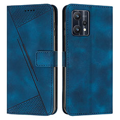 Leather Case Stands Flip Cover Holder Y04X for Realme V25 5G Blue