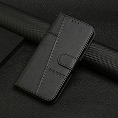 Leather Case Stands Flip Cover Holder Y04X for Samsung Galaxy M02s Black