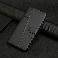 Leather Case Stands Flip Cover Holder Y04X for Xiaomi Poco F5 5G Black