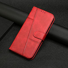 Leather Case Stands Flip Cover Holder Y04X for Xiaomi Poco F5 5G Red