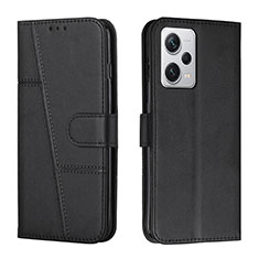 Leather Case Stands Flip Cover Holder Y04X for Xiaomi Redmi Note 12 Explorer Black