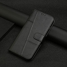 Leather Case Stands Flip Cover Holder Y04X for Xiaomi Redmi Note 12S Black