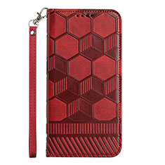 Leather Case Stands Flip Cover Holder Y05B for Samsung Galaxy A04s Red