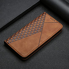 Leather Case Stands Flip Cover Holder Y05X for Google Pixel 6 5G Brown