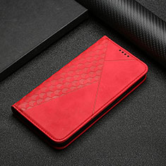 Leather Case Stands Flip Cover Holder Y05X for Google Pixel 7 5G Red