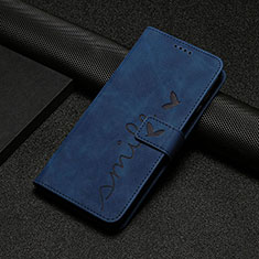 Leather Case Stands Flip Cover Holder Y06X for Motorola Moto E13 Blue