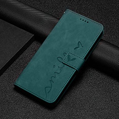 Leather Case Stands Flip Cover Holder Y06X for Motorola Moto G53j 5G Green
