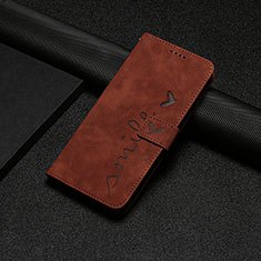 Leather Case Stands Flip Cover Holder Y06X for Realme V50 5G Brown