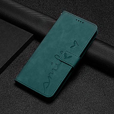 Leather Case Stands Flip Cover Holder Y06X for Xiaomi Redmi 12 4G Green