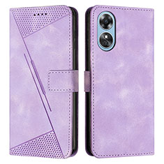 Leather Case Stands Flip Cover Holder Y07X for Huawei Honor X5 Plus Purple