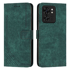Leather Case Stands Flip Cover Holder Y07X for Motorola Moto Edge 40 5G Green