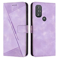 Leather Case Stands Flip Cover Holder Y07X for Motorola Moto G Play (2023) Purple