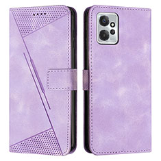 Leather Case Stands Flip Cover Holder Y07X for Motorola Moto G Power 5G (2023) Purple