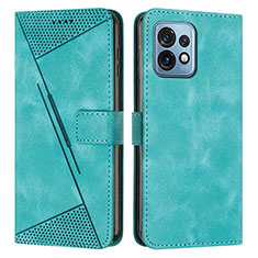 Leather Case Stands Flip Cover Holder Y07X for Motorola Moto X40 5G Green