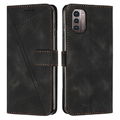 Leather Case Stands Flip Cover Holder Y07X for Nokia G11 Black