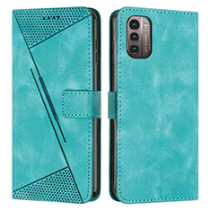 Leather Case Stands Flip Cover Holder Y07X for Nokia G11 Green