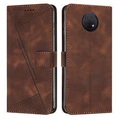 Leather Case Stands Flip Cover Holder Y07X for Nokia G20 Brown