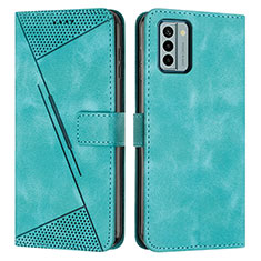 Leather Case Stands Flip Cover Holder Y07X for Nokia G22 Green