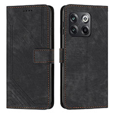 Leather Case Stands Flip Cover Holder Y07X for OnePlus Ace Pro 5G Black