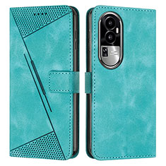 Leather Case Stands Flip Cover Holder Y07X for Oppo Reno10 Pro+ Plus 5G Green