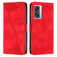 Leather Case Stands Flip Cover Holder Y07X for Realme Narzo 50 5G Red