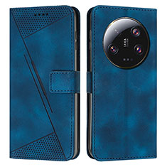 Leather Case Stands Flip Cover Holder Y07X for Xiaomi Mi 13 Ultra 5G Blue