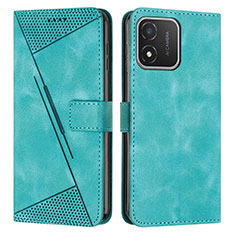 Leather Case Stands Flip Cover Holder Y08X for Huawei Honor X5 Green
