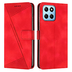 Leather Case Stands Flip Cover Holder Y08X for Huawei Honor X6 Red