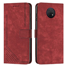 Leather Case Stands Flip Cover Holder Y08X for Nokia G20 Red