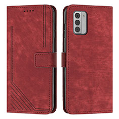 Leather Case Stands Flip Cover Holder Y08X for Nokia G310 5G Red