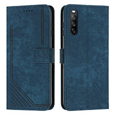 Leather Case Stands Flip Cover Holder Y08X for Sony Xperia 10 IV Blue