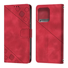 Leather Case Stands Flip Cover Holder YB1 for Motorola Moto Edge 40 Pro 5G Red