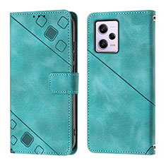 Leather Case Stands Flip Cover Holder YB1 for Xiaomi Redmi Note 12 Pro 5G Green