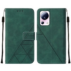 Leather Case Stands Flip Cover Holder YB2 for Xiaomi Civi 2 5G Green