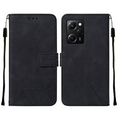 Leather Case Stands Flip Cover Holder YB2 for Xiaomi Poco X5 Pro 5G Black
