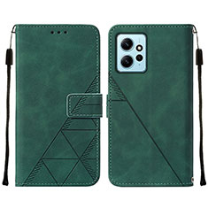 Leather Case Stands Flip Cover Holder YB2 for Xiaomi Redmi Note 12 4G Green