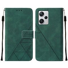 Leather Case Stands Flip Cover Holder YB2 for Xiaomi Redmi Note 12 Explorer Green