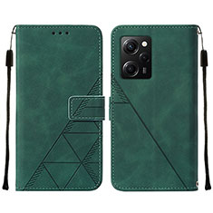 Leather Case Stands Flip Cover Holder YB2 for Xiaomi Redmi Note 12 Pro Speed 5G Green