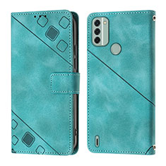 Leather Case Stands Flip Cover Holder YB3 for Nokia C31 Green