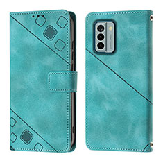 Leather Case Stands Flip Cover Holder YB3 for Nokia G22 Green